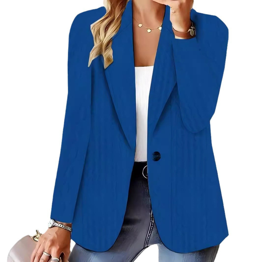 Damen Elegante Strickblazerjacke mit Kabelmuster R&B