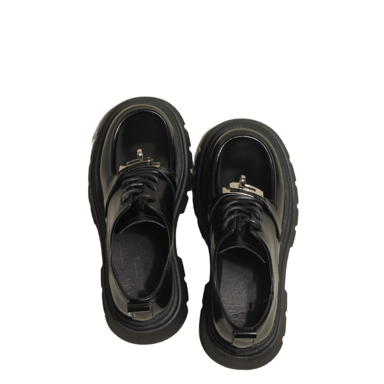 Damen modische Schnürschuhe mit glänzenden Akzenten und rutschfester Sohle R&B