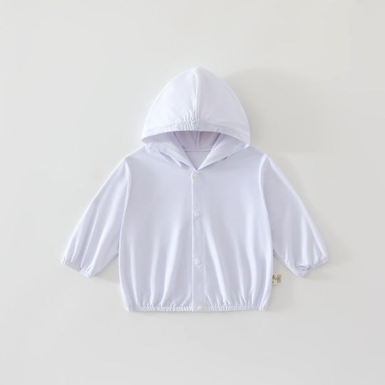 Unisex nan weichen Stretch-Baumwollmischung Kapuzenjacke für Babys mit Druckknopfverschluss R&B