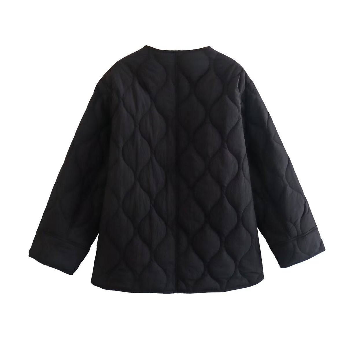 R&B | Gepolsterte Jacke Damen, Leichtes Übergröße Modell mit Taschen, Knopfverschluss