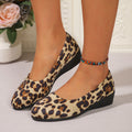 Damen Ballerinas mit R&Brnem Leo-Design und komfortablem Blockabsatz R&B