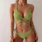 Damen raffinierter und verstellbarer Triangel-Bikini R&B