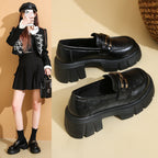 Damen Chunky Loafers mit metallischem Akzent und robustem Blockabsatz R&B