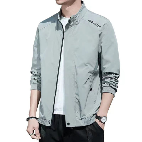 Herren sportliche Übergangsjacke mit hohem Kragen R&B