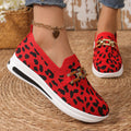 Damen Modische Slip-On Sneakers mit Animal-Print und komfortablem Fußbett R&B