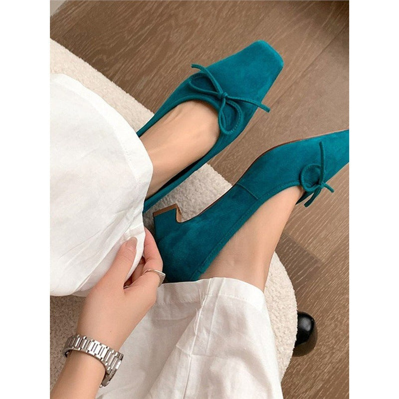 Damen elegante spitze Slipper mit dekorativen Schleifen R&B