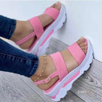 Damen Wedge Sandalen mit Riemen aus hochwertigem TextilgewR&Be R&B