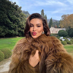 Damen Luxuriöse Felljacke mit voluminösen Ärmeln und weich gefüttert R&B