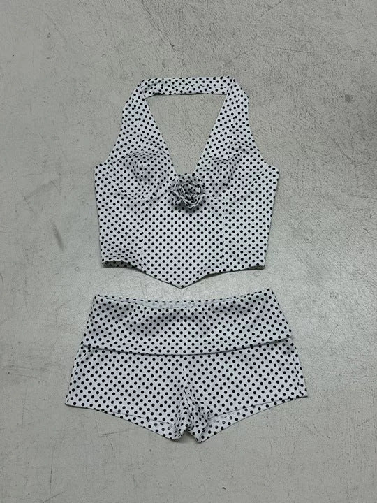 Damen Badeanzug-Set mit floralem Design und funktionalen Trägern R&B