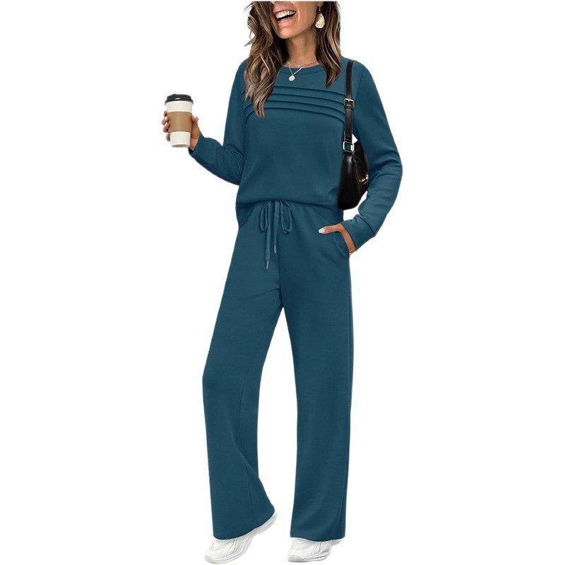 Jogginganzug Damen lässig mit Streifendetails und weitem Schnitt