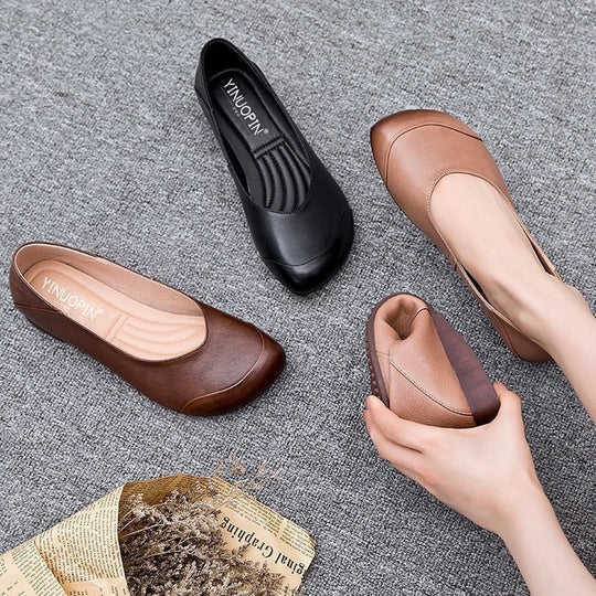 Damen nan elegante Slipper-Ballerina mit ergonomischem Komfortfußbett und dezenter Ziernaht R&B