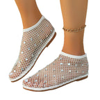 Damen Netzsandalen mit funkelnden Strassapplikationen R&B