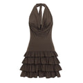 Damen Trägerkleid mit voluminösem Rüschensaum und eleganter Drahtführung R&B