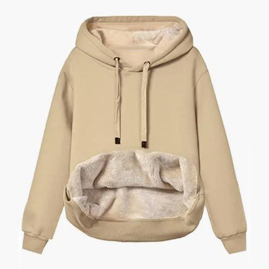 Damen Kuscheliger Kapuzenpullover mit Fleece-Futter R&B