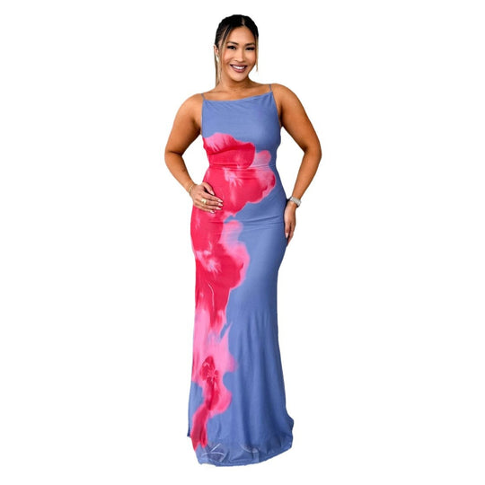 Damen Maxikleid mit schickem floralem Muster und elegantem Schnitt R&B