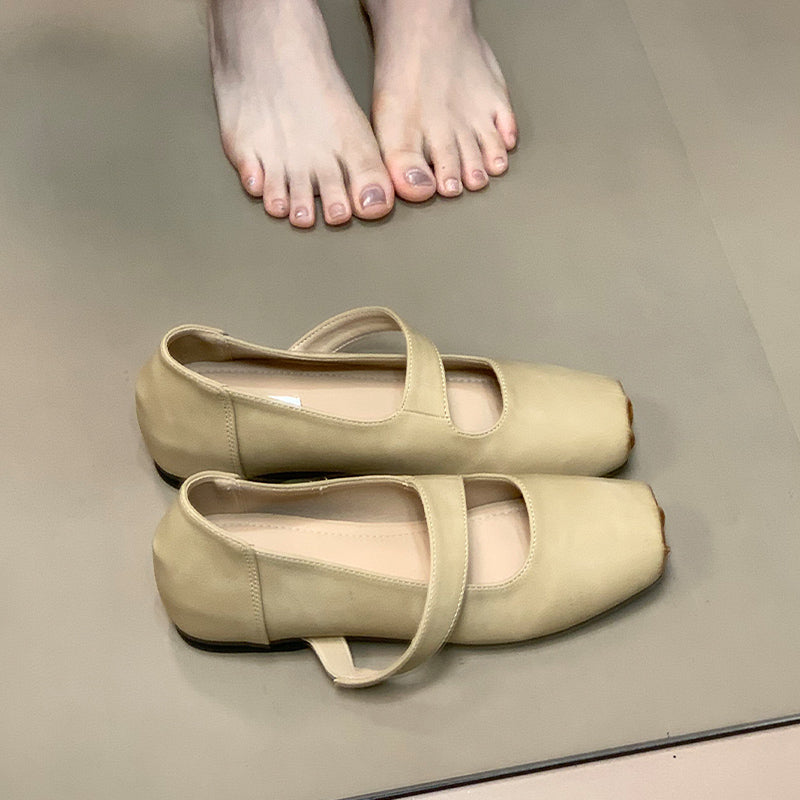 Damen Ballerinas mit elastischem Riemchen und komfortablem Fußbett R&B