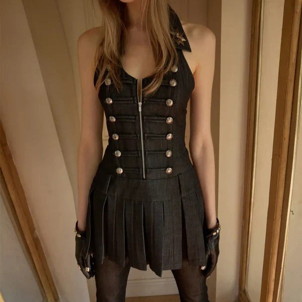 Damen Military-inspirierte Kleid R&B