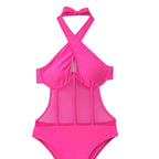 Damen Badeanzug mit transparenten Einsätzen R&B