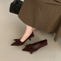 Damen elegante spitze Pumps mit zarter Schleifenverzierung R&B