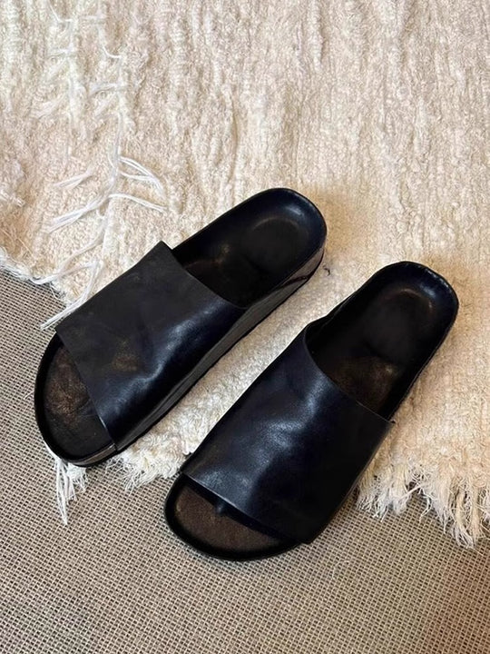 Damen Komfortable Slipper mit geschmeidiger Lederoberfläche und ergonomischem Fußbett R&B