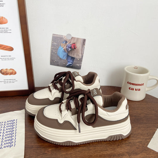 Damen Modische Sneakers mit innovativer dicker Sohle und atmungsaktivem Obermaterial R&B