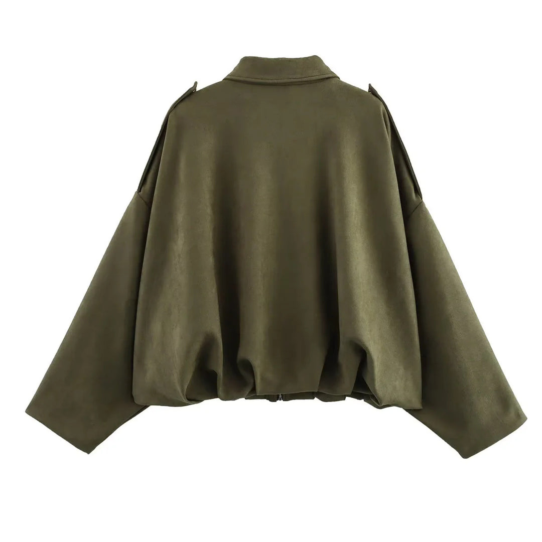 Damen elegante Oversized-Jacke im modernen Look mit raffiniertem Schnitt R&B