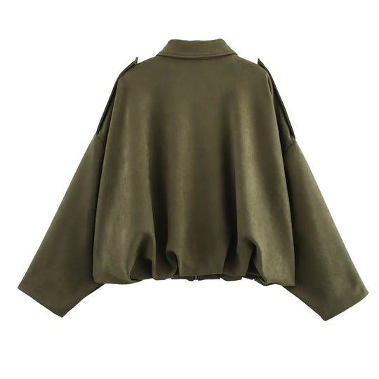 Damen elegante Oversized-Jacke im modernen Look mit raffiniertem Schnitt R&B