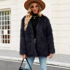 Damen Kunstpelz Jacke R&B