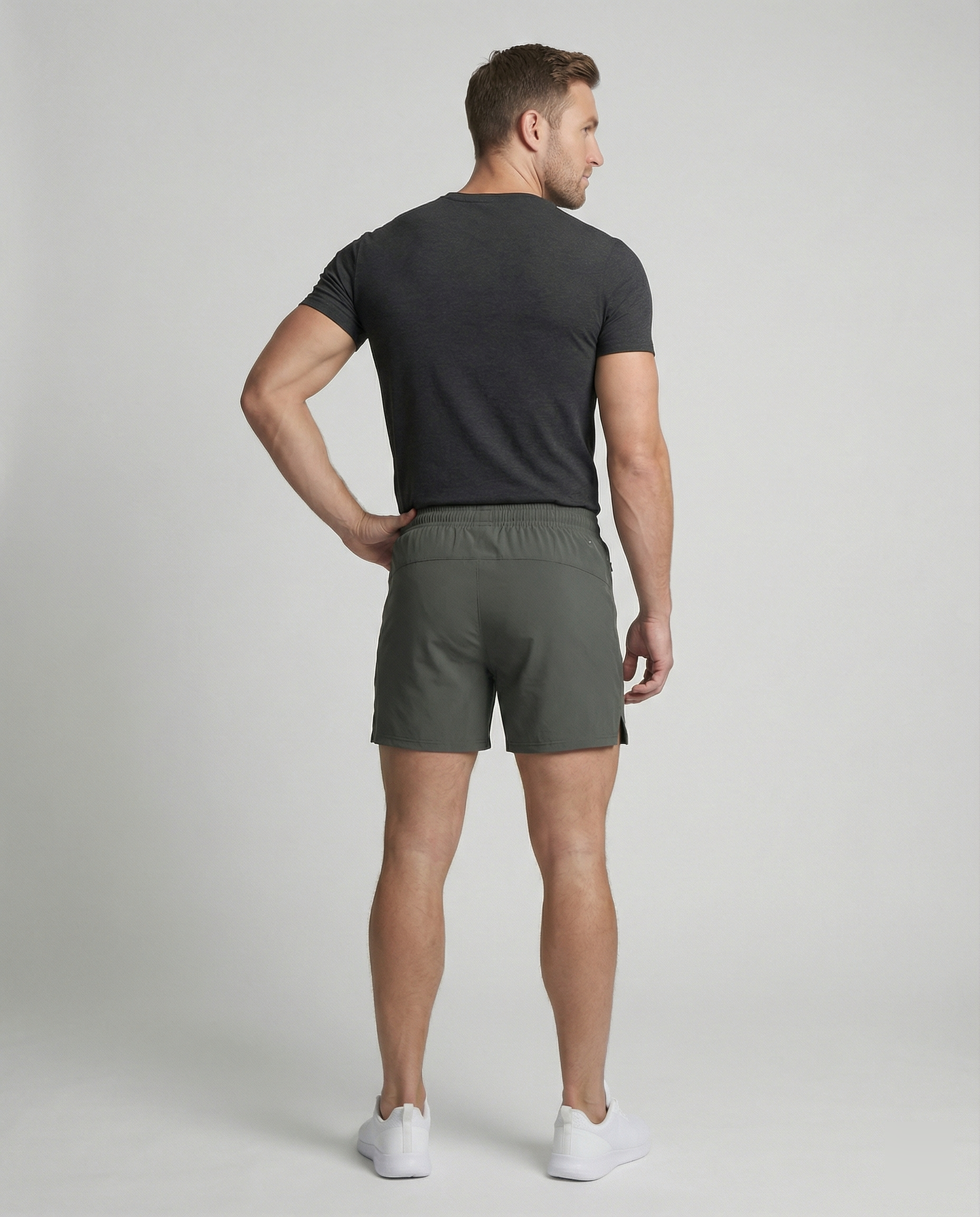 Herren Sportliche Multifunktions-Shorts mit schnell trocknender Technologie und praktischen Reißverschlusstaschen R&B