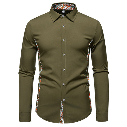 Herren Elegantes Hemd mit kreativem Floral-Muster und modernen Akzenten R&B