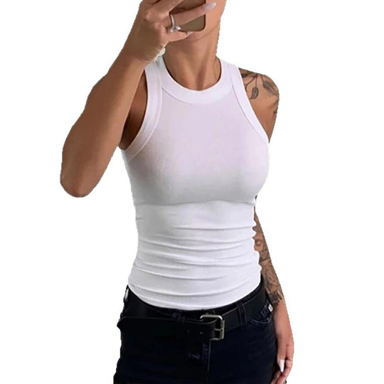 Damen ärmelloses Basic Top mit figurbetonendem Schnitt R&B