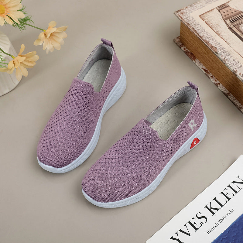 Damen Atmungsaktive Slip-On Freizeitschuhe mit rutschfester Sohle R&B