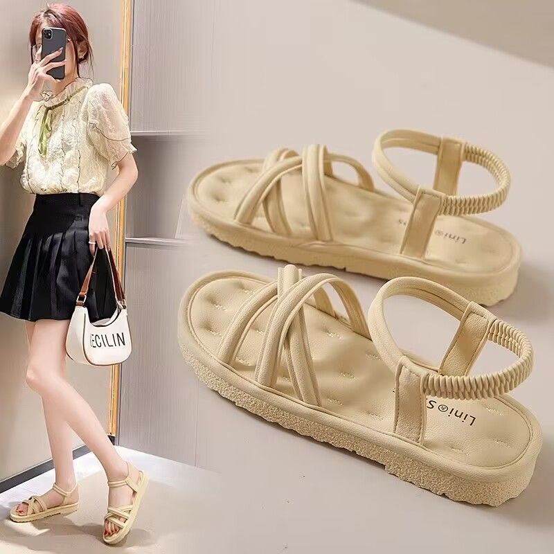 Damen bequeme Sandalen mit elastischem Riemensystem R&B