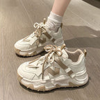 Damen Sportliche Chunky-Sneaker mit auffälligem Design und stabiler Sohle R&B