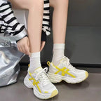Damen Sportliche Casual Sneakers mit atmungsaktivem Obermaterial und dämpfender Sohle R&B
