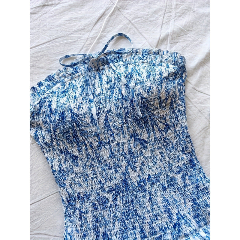 Damen Sommerkleid mit Rüschen und floralen Details R&B