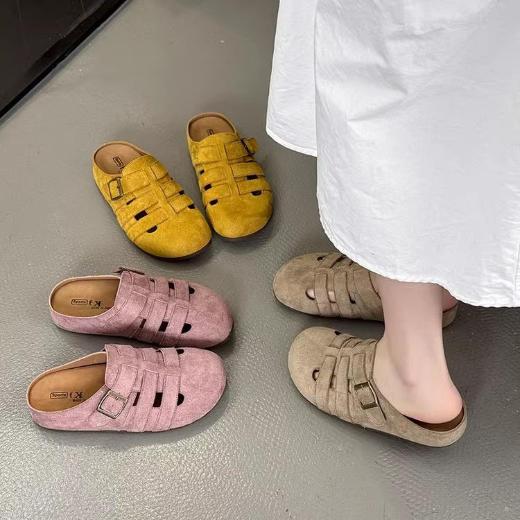 Damen Clogs mit modischem Riemendesign und weichem Innenfutter R&B
