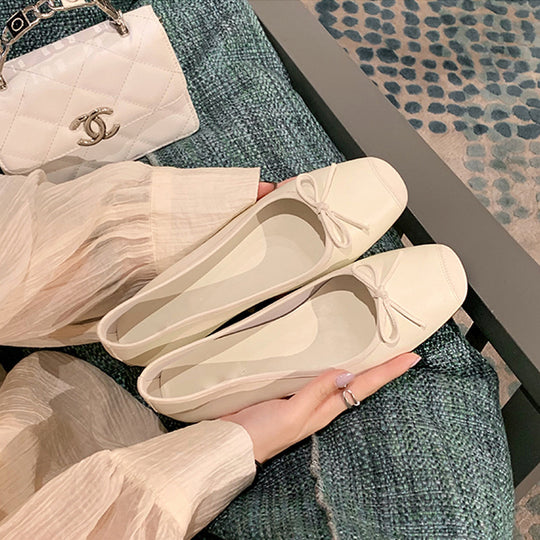 Damen elegante Ballerinas mit zartem Schleifen-Detail R&B