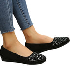 Damen modische Ballerinas mit funkelnden Strassdetails R&B