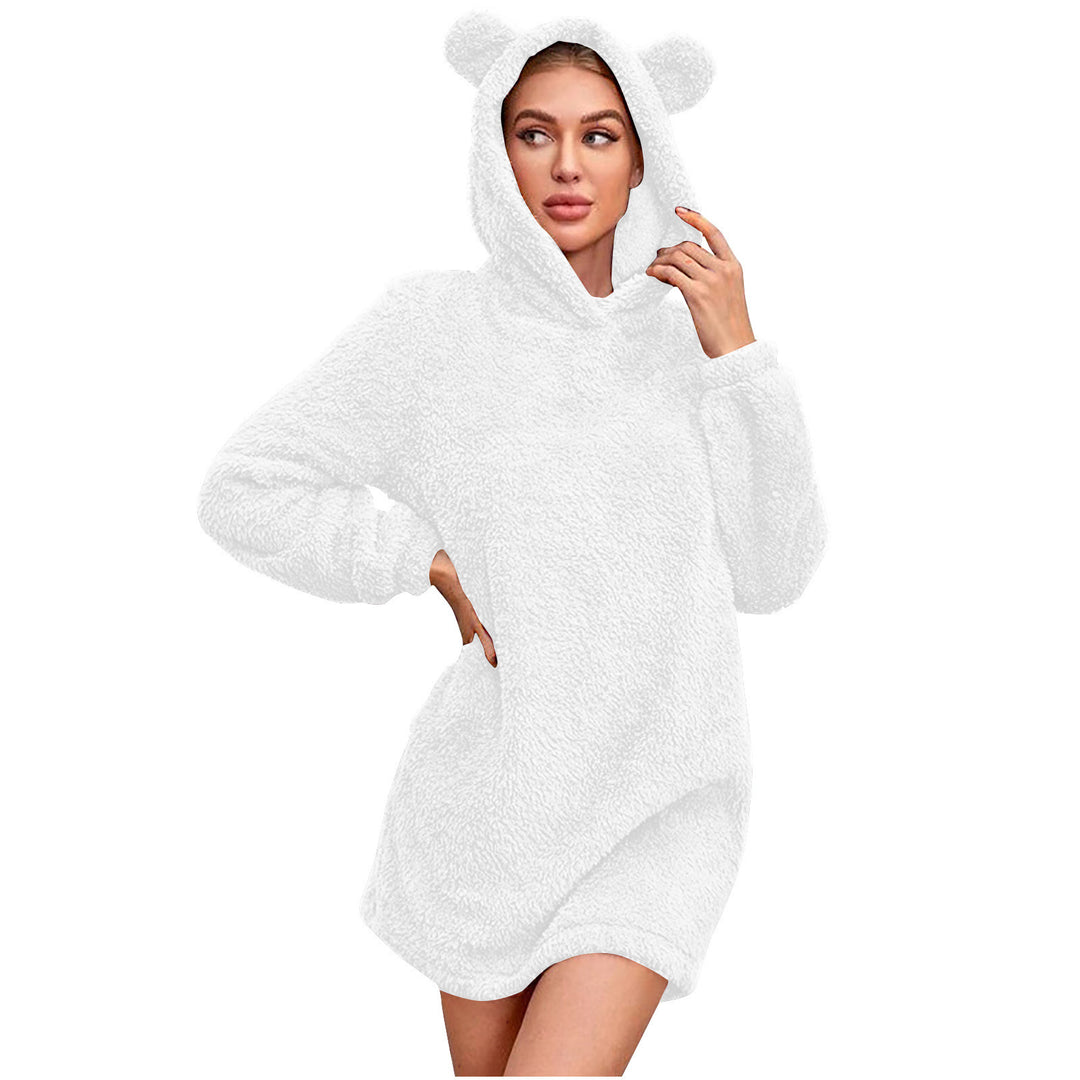Damen Kuscheliger Hoodie mit Bärenohren R&B