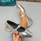 Damen Ballerinas mit dekorativer Schließe und elegantem Obermaterial R&B
