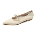 Damen Ballerinas aus Leder mit edlem Kettendetail