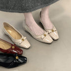 Damen elegante Ballerinas mit dekorativer Schleife und komfortablem Fußbett R&B