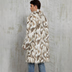 Herren Modischer Kunstpelz-Mantel mit auffälligem Tierdesign R&B