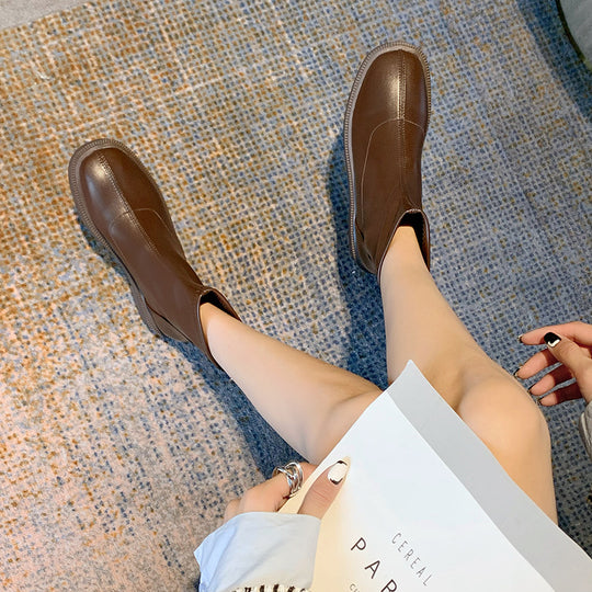 Damen Modische Chelsea-Stiefel mit flexiblem Reißverschluss und strapazierfähiger Sohle R&B
