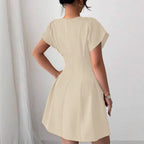 Damen Wickelkleid mit elegantem Schnitt und fließendem Rock R&B