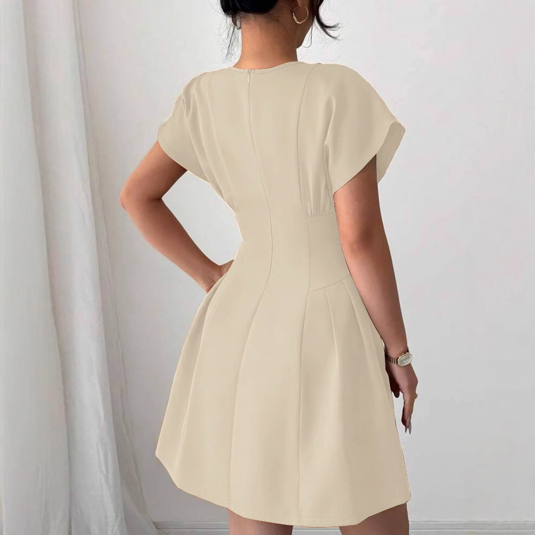Damen Wickelkleid mit elegantem Schnitt und fließendem Rock R&B