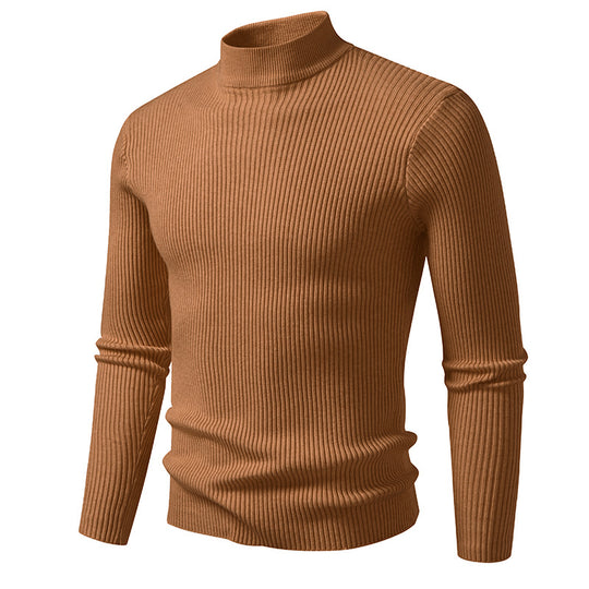 Herren Rollkragenpullover mit strukturierter Ripp-Optik R&B