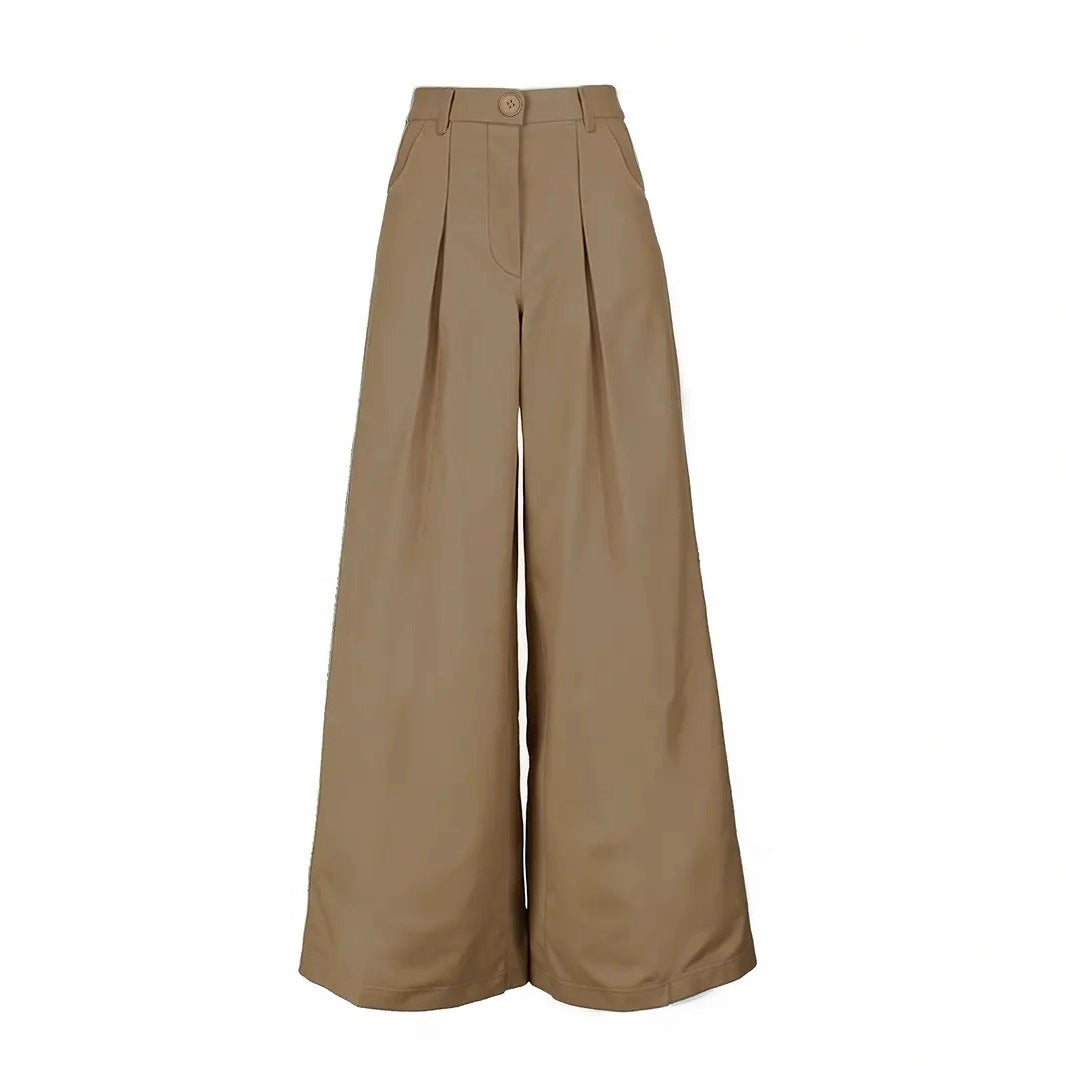 Damen Hoch geschnittene Palazzo-Hose mit eleganten Falten und formschöner Passform R&B