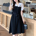 Damen Hemdblusenkleid mit tailliertem Schnitt und Knopf-Details